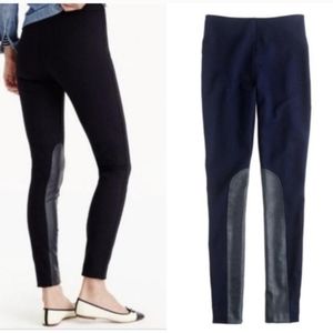 J. Crew Pixie Jodhpur with leather panel, navy blue